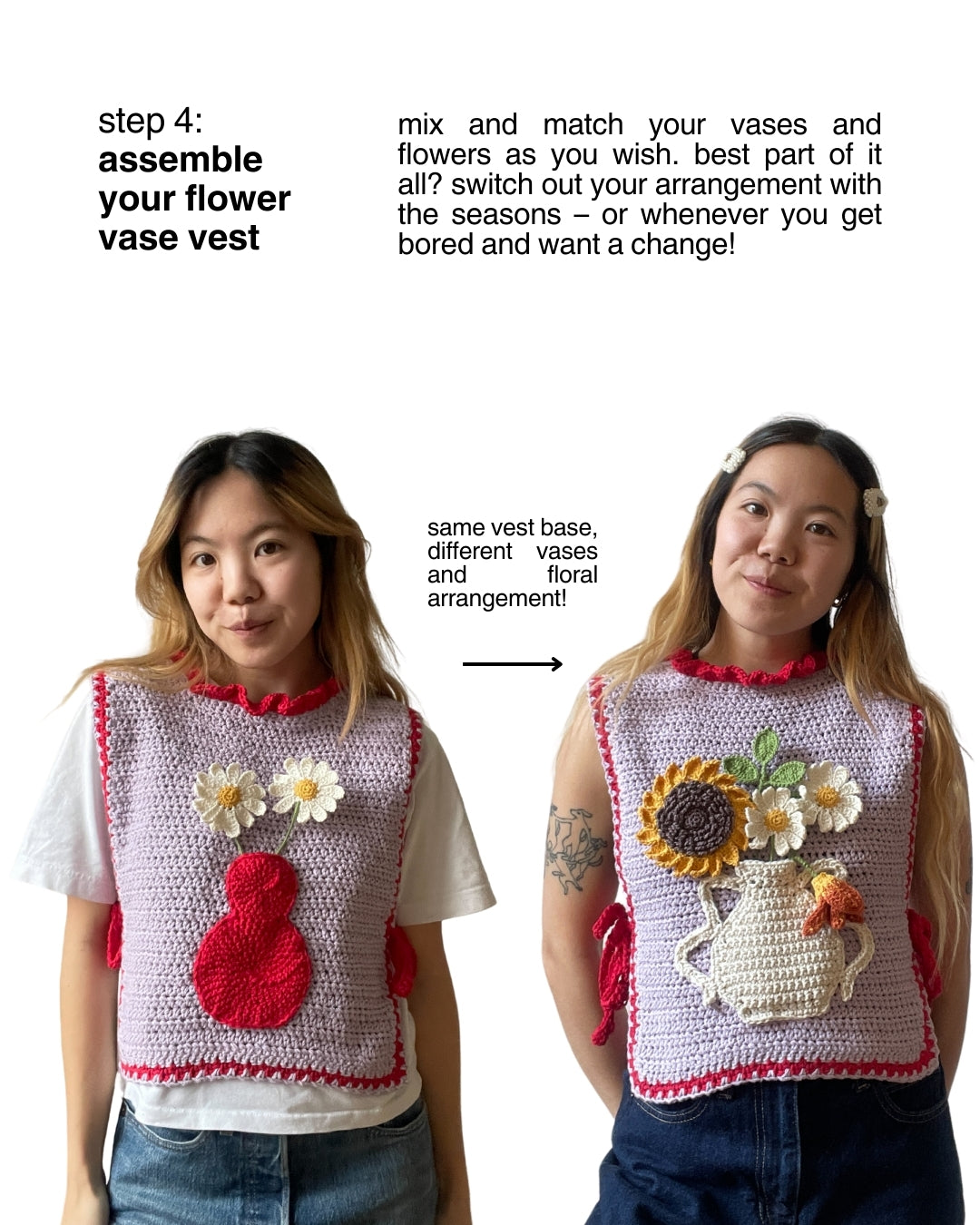 Flower Vase Vest (3-in-1 pattern)