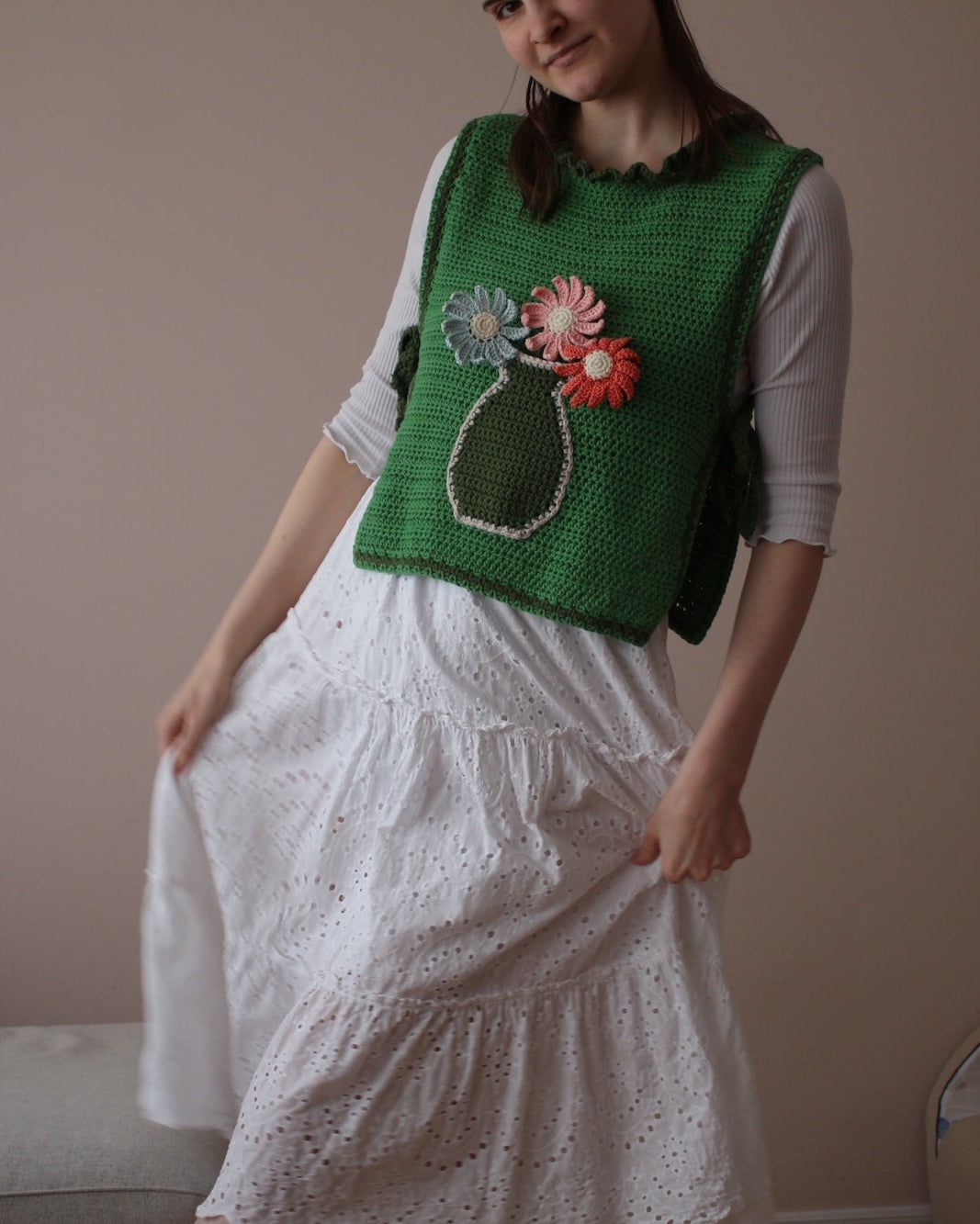 Flower Vase Vest (3-in-1 pattern)